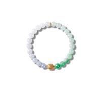 18K Gold Over S925 Silver Jadeite Bracelets, Jadeite A GradeRed Agate Round Bead, Gift for Daughter on Graduation