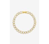 18K Gold Plated and Crystal Tennis Bracelet Jon Richard Gold One Size