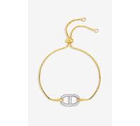 18K Gold Plated and Crystal Toggle Bracelet Jon Richard Gold One Size