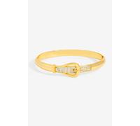 18K Gold Plated and Pave Buckle Bangle Jon Richard Gold One Size