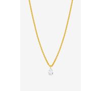 18K Gold Plated Chain and Cubic Zirconia Peardrop Necklace Jon Richard Gold One Size