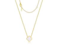 18K Gold Plated Clover Necklace for Women Four Leaf Clover Necklace Flower Lucky Pendant Dainty Jewelry Gifts for Girls