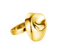 18K Gold Plated S925 Sterling Silver Stackable Rings Chunky Dome Signet Ring Non Tarnish Adjustable Wedding Bands for Women Minimalist Statement Jewelry for Party Prom Gold