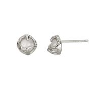18K Gold Plated S925 Sterling Silver Stud Earrings for Women Hypoallergenic Dome Design Minimalist Small Ball Earrings Lightweight Women’s Jewelry for Daily Wear Silver