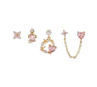 18K Gold Plated Stud Earring Sets for Women, Hypoallergenic Asymmetric Cartilage Stud Hoop Earrings Cartilage Stud Earring Sets for Multiple Piercing