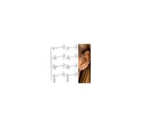 18K Gold Plated Threadless Flat Back Earrings Studs 316L Surgical Steel Push in Nose Studs Rings 20G 18G 16G CZ Tragus Cartilage Helix Conch Lip Labret Medusa Nostril Piercing Jewelry Hypoallergenic