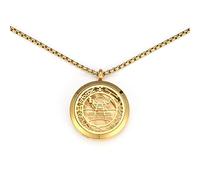 18K Gold Protection Secret Seal of Solomon Wealth Fortune Amulet Essential Oil Necklace, 316L Stainless Steel Best for Aromatherapy-Perfume, Fragrance, Scent Diffusers for Gift