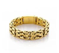 18k Gold Stainless Steel Casting Knot Link Chain Bracelet For Mens 15mm 8.66''