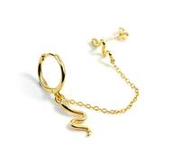 18k Plated Snake Stud Earrings for Women Small Piercing Earring Earings Jewelry Pendientes
