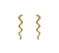 18k Plated Snake Stud Earrings for Women Small Piercing Earring Earings Jewelry Pendientes