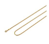 18k Real Plated Rope Chain 4mm Silver Gold Black Stainless Steel Men Women Unisex Chains 16-30 Inches