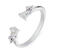 18K Rose Gold Engagement Ring, Finger Rings for Women Moissanite Open Rose Gold Band for Mother Size M 1/2