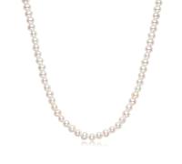 18K Rosegold Beaded Necklace White Freshwater Pearl AU750 Necklaces 41cm