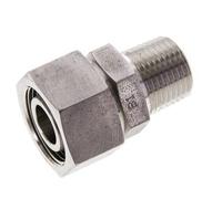 18L & 1/2'' NPT Stainless Steel Straight Swivel with Male Threads 315 bar FKM O-ring Sealing Cone Adjustable ISO 8434-1
