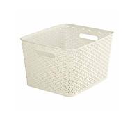 Curver Nestable Rattan Basket White 18L [196861]