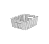 (18l, Grey) Curver Nestable Rattan Effect Basket