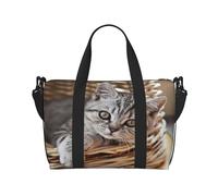 18L Hand Travel Bag Cat Travel Duffel Bag Duffle Bag Cabin Bag Holdall Bag for Men Women