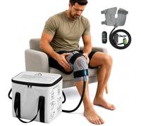 18L Ice Machine for Knee Surgery, Knee Ice Pack Wrap with 3 Flow Settings & Timer, Knee Ice Machine for ACL/TKR Post-Surgery, Sports Injuries, Joint Pain Relief, Shoulder Back Leg Recovery (Gray)