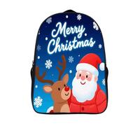18L Merry Christmas Snowflakes Laptop Backpack Adults 16" Lightweight Carry on Backpack for Travel Flight Waterproof Casual Daypack Work Bussiness Computer Bag for Office Commute Outdoor Sports