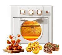 18L Multi-Function Air Fryer Oven - Compact Electric Toaster Oven with 360° Hot Air Circulation & Adjustable Timer (Includes Baking Tray)