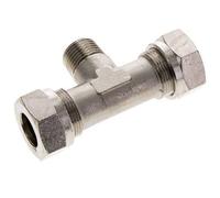 18L & R1/2'' Nickel plated Brass T-Shape Tee Cutting Fitting with Male Threads 65 bar ISO 8434-1