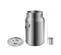 18L Seal Milk Transport, Milk Transport Bucket Stainless Steel Beer Barrel with Lid & Wine Carrier, Stainless Steel Container for Storing Grain, Cereal, Oil, Milk, Wine, Beer