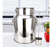 18L Stainless Steel Milk Jug with Lid - Milk Jug, Milk Container, with Silicone Lid Seal - Dairy Milk Jug for Transport or Storage