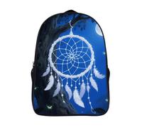 18L White Fantasy Dream Catcher Laptop Backpack Adults 16" Lightweight Carry on Backpack for Travel Flight Waterproof Casual Daypack Work Bussiness Computer Bag for Office Commute Outdoor Sports