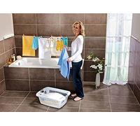 18m 5 Lines Retractable Washing Line Wall Mounted Laundry Line Clothes Airer Extendable Reel Clothes Drying Line Heavy Duty Adjustable Clothes Dryer Line Garden outdoor or indoor Natural