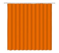 18meng Art Orange Shower Curtain 100 x 170 cm Waterproof Mould Proof Resistant Polyester Fabric Bathroom Curtain with 12 Hooks Washable Weighted Shower Curtains for Bath Tub Shower Stall