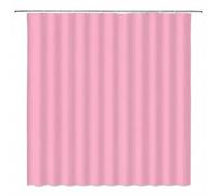18meng Art Pink Shower Curtain 100 x 180 cm Waterproof Mould Proof Resistant Polyester Fabric Bathroom Curtain with 12 Hooks Washable Weighted Shower Curtains for Bath Tub Shower Stall