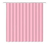 18meng Art Pink Shower Curtain 100 x 180 cm Waterproof Mould Proof Resistant Polyester Fabric Bathroom Curtain with 12 Hooks Washable Weighted Shower Curtains for Bath Tub Shower Stall