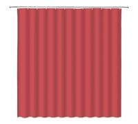 18meng Art Red Shower Curtain 90 x 90 cm Waterproof Mould Proof Resistant Polyester Fabric Bathroom Curtain with 12 Hooks Washable Weighted Shower Curtains for Bath Tub Shower Stall