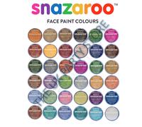 Snazaroo 18ml Face Paint - White - Body Fancy Dress Colours Up Make Paints - face snazaroo 18ml paint body fancy dress colours white up make paints