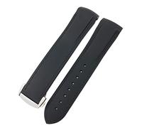 18Mm 19Mm 20Mm 21Mm 22Mm Rubber Silicone Watch Bands for Speedmaster Strap Blue Black Orange/Black Black Line/20Mm