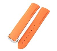 18Mm 19Mm 20Mm 21Mm 22Mm Rubber Silicone Watch Bands for Speedmaster Strap Blue Black Orange/Orange Orange Line/19Mm