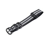 18mm 20mm 22mm 24mm Army Sports Wristband NATO Watch Strap Nylon Cloth Stripe Bracelet with Black Ring Buckle, 18mm