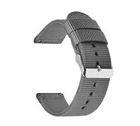 18mm 20mm 22mm 24mm Quick Release Watch Band Nato Canvas Nylon Watch Strap Watch Accessories, Gray, 20mm