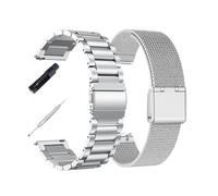 18mm 20mm 22mm 24mm Width Full Stainless Steel Watchband Wristwatch Universal Flat Head Watch Strap Accessories(Silver 2 piece set,18mm)