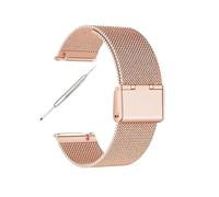 18mm 20mm 22mm 24mm Width Full Stainless Steel Watchband Wristwatch Universal Flat Head Watch Strap Accessories(Rose gold goukou,18mm)