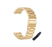 18mm 20mm 22mm 24mm Width Full Stainless Steel Watchband Wristwatch Universal Flat Head Watch Strap Accessories(Gold sanzhu,18mm)