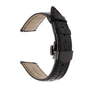 18mm/20mm/22mm Genuine Alligator Watchband Quick Release Genuine Leather Watch Band Steel Butterfly Clasp Watch Strap Wrist Belt Bracelet