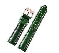 18mm 20mm 22mm Pattern soft cowhide Strap Men Butterfly Buckle Ostrich leather Green Bracelet