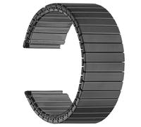 18mm 20mm 22mm Stainless Steel Elastic Stretch Strap Watch Band Metal Expansion Wristband Replacement Accessories(Black,18mm)