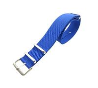 18mm 20mm Stripe Nato Woven Fiber Watchband Nato Strap Nylon Watch Replacement Wristband, Blue, 18mm