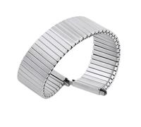 18mm-22mm Adjustable Width Elastic Strap Expansion Stainless Steel Watch Band Silver Women Men Bracelet Accessories(XL about 160mm)