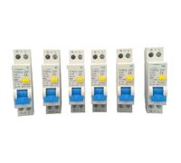 18MM 230V 50/60Hz RCBO 1P N 6KA Residual Current Differential Automatic Circuit Breaker With Over Leakage Protection 1Pcs(25A)