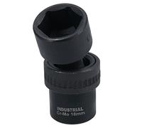 18mm 3/8in Drive Universal Swivel Wobble Metric Impact Shallow Socket