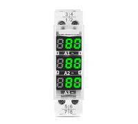 18mm Apmere Meter AC 100A 220V 380V Three Phase LED Digital Display Detector Witch 1pcs(Transparent)