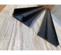 18mm Black Plastic Sliding Door Track Set to Suit 18mm Door/Panel (Black, 6' (1830mm))
